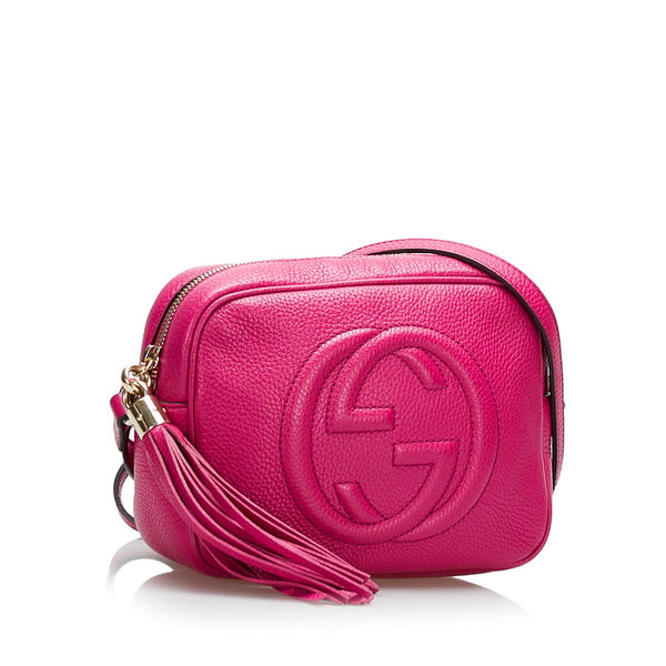 グッチ ソーホー 斜め掛け ショルダーバッグ 308364 ピンク レザー レディース GUCCI 【中古】