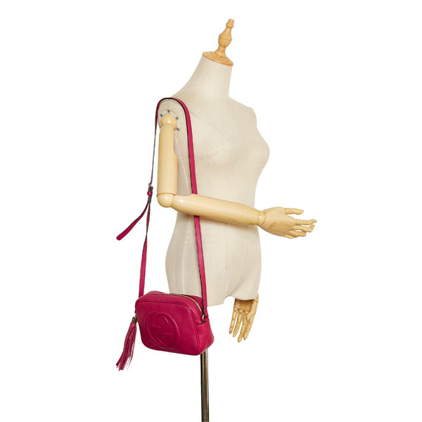 グッチ ソーホー 斜め掛け ショルダーバッグ 308364 ピンク レザー レディース GUCCI 【中古】