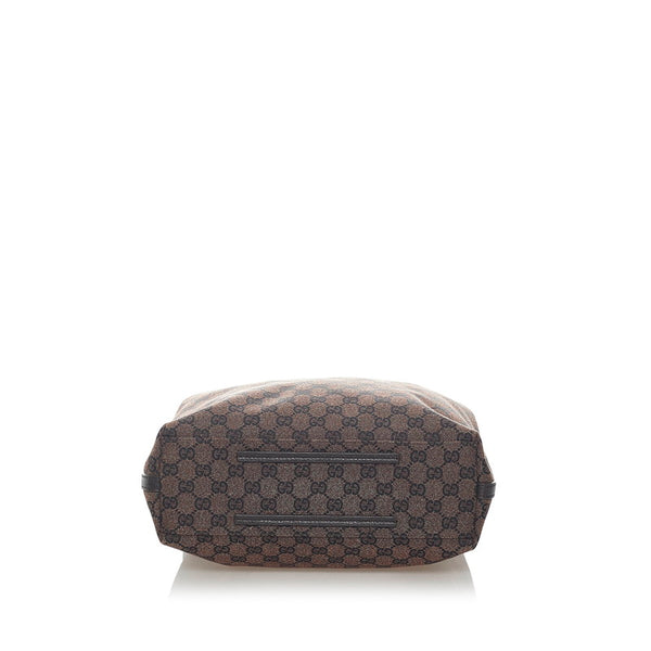 グッチ GGキャンバス トートバッグ 257275 ブラウン キャンバス レザー レディース GUCCI 【中古】