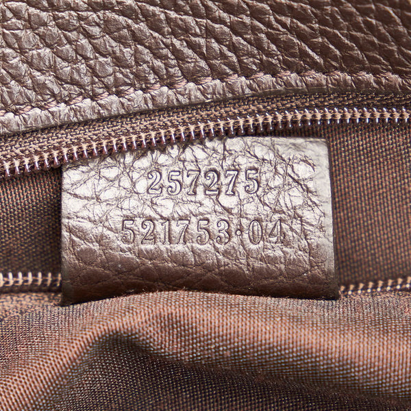 グッチ GGキャンバス トートバッグ 257275 ブラウン キャンバス レザー レディース GUCCI 【中古】