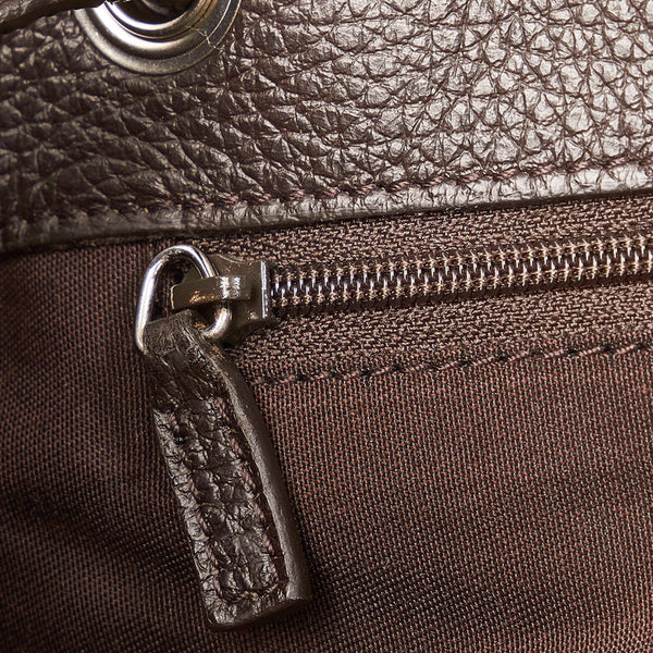 グッチ GGキャンバス トートバッグ 257275 ブラウン キャンバス レザー レディース GUCCI 【中古】