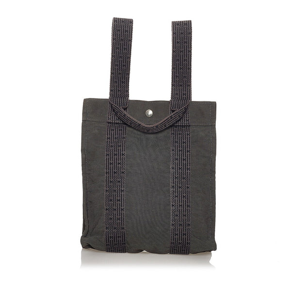 エルメス エールライン アドPM リュック デイパック グレー キャンバス レディース HERMES 【中古】