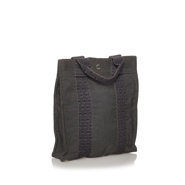 エルメス エールライン アドPM リュック デイパック グレー キャンバス レディース HERMES 【中古】