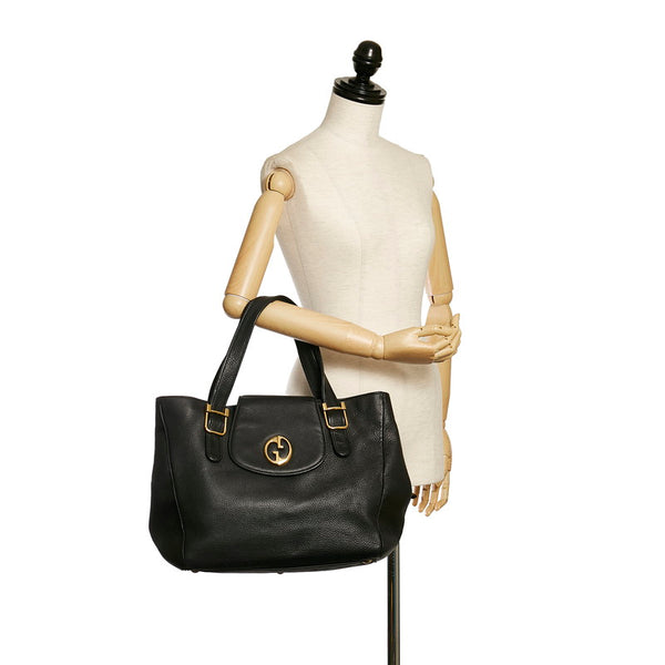 グッチ ダブルG トートバッグ 251826 ブラック カーフ レディース GUCCI 【中古】