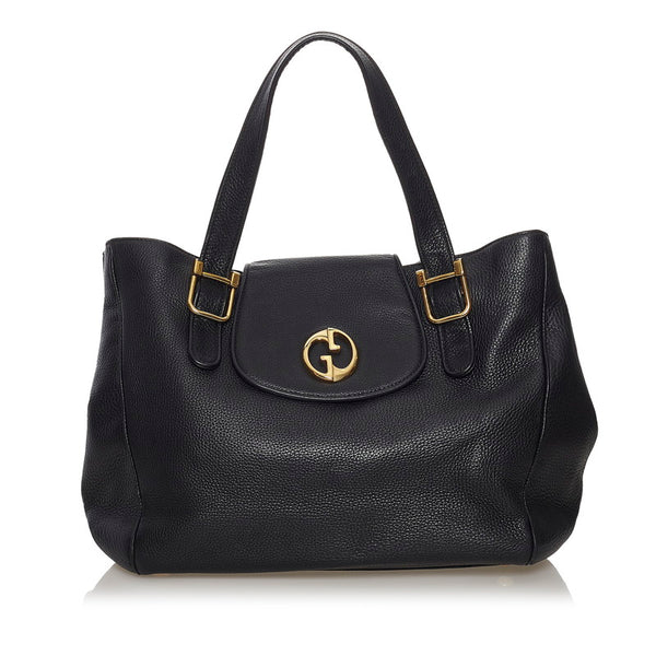 グッチ ダブルG トートバッグ 251826 ブラック カーフ レディース GUCCI 【中古】