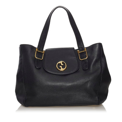 グッチ ダブルG トートバッグ 251826 ブラック カーフ レディース GUCCI 【中古】