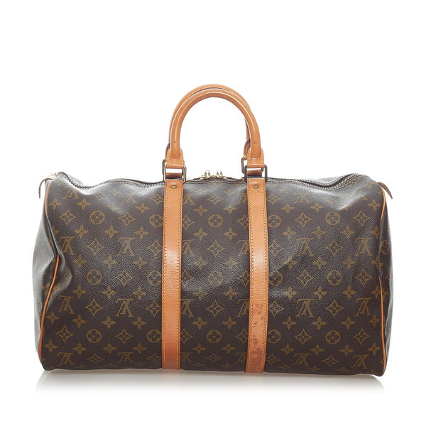 ルイ ヴィトン モノグラム キーポル45 ボストンバッグ M41428 ブラウン PVC レザー レディース LOUIS VUITTON 【中古】