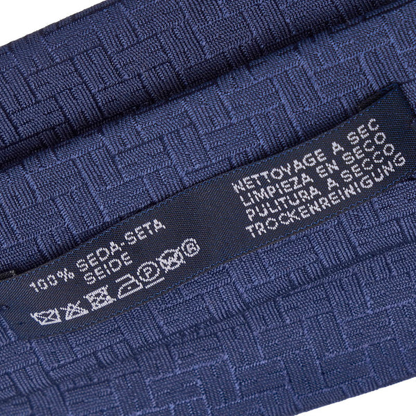 エルメス ネイビー シルク ネクタイ メンズ HERMES 【中古】