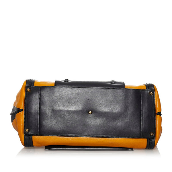 クロエ アリス ハンドバッグ オレンジ ブラック レザー レディース Chloe 【中古】