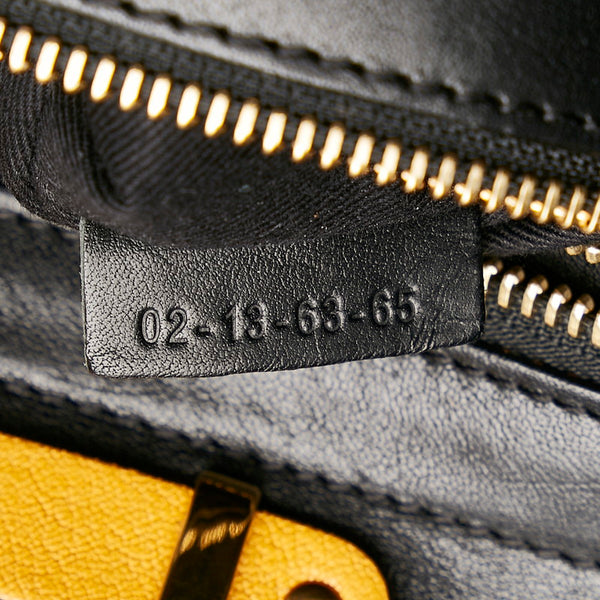 クロエ アリス ハンドバッグ オレンジ ブラック レザー レディース Chloe 【中古】