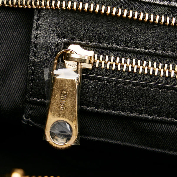 クロエ アリス ハンドバッグ オレンジ ブラック レザー レディース Chloe 【中古】