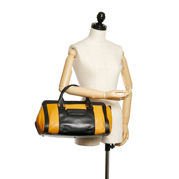 クロエ アリス ハンドバッグ オレンジ ブラック レザー レディース Chloe 【中古】