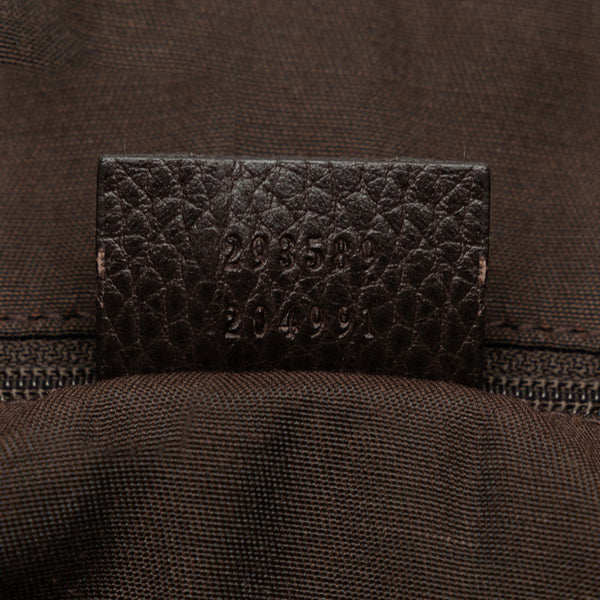 グッチ GGクリスタル シェリーライン トートバッグ ショルダーバッグ 293589 ベージュ ブラウン PVC レザー レディース GUCCI 【中古】