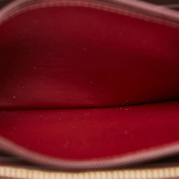 カルティエ マストライン ラウンドファスナー 長財布 ボルドー レザー レディース CARTIER 【中古】