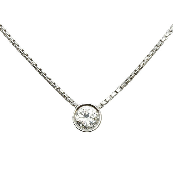 Pt900 プラチナ Pt850 プラチナ ダイヤ0.50ct ネックレス レディース 【中古】