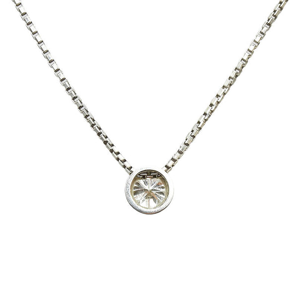 Pt900 プラチナ Pt850 プラチナ ダイヤ0.50ct ネックレス レディース 【中古】