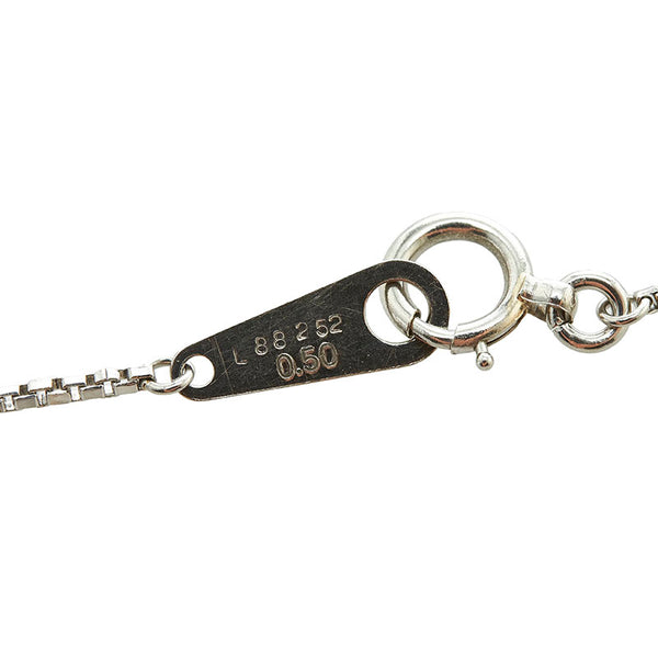 Pt900 プラチナ Pt850 プラチナ ダイヤ0.50ct ネックレス レディース 【中古】