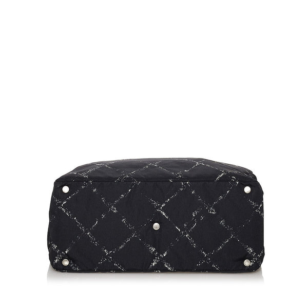 シャネル 旧 トラベルライン ブラック ナイロン トートバッグ レディース CHANEL 【中古】