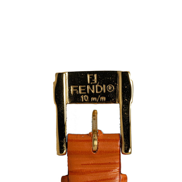 フェンディ チェンジベルト 全5色 腕時計 640L クオーツ シルバー文字盤 メッキ レザー レディース FENDI 【中古】