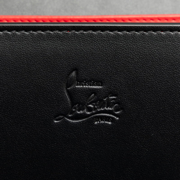 クリスチャンルブタン パロマ クラッチ スタッズ チェーン ショルダーバッグ  3175013 ブラック レッド レザー レディース Christian Louboutin 【中古】