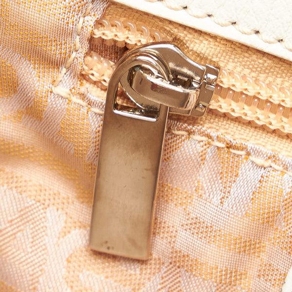 サルヴァトーレフェラガモ ガンチーニ ミニハンドバッグ AU-21 7985 ホワイト レザー レディース Salvatore Ferragamo 【中古】