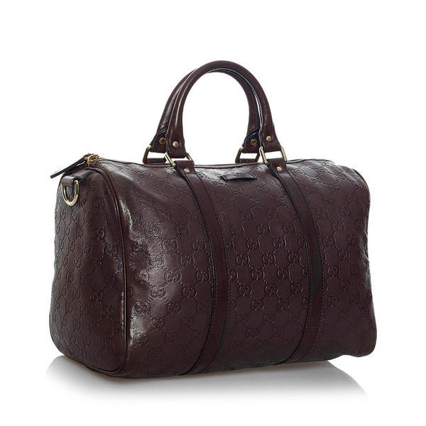 グッチ グッチシマ ハンドバッグ ミニボストン 193603 ブラウン レザー レディース GUCCI 【中古】