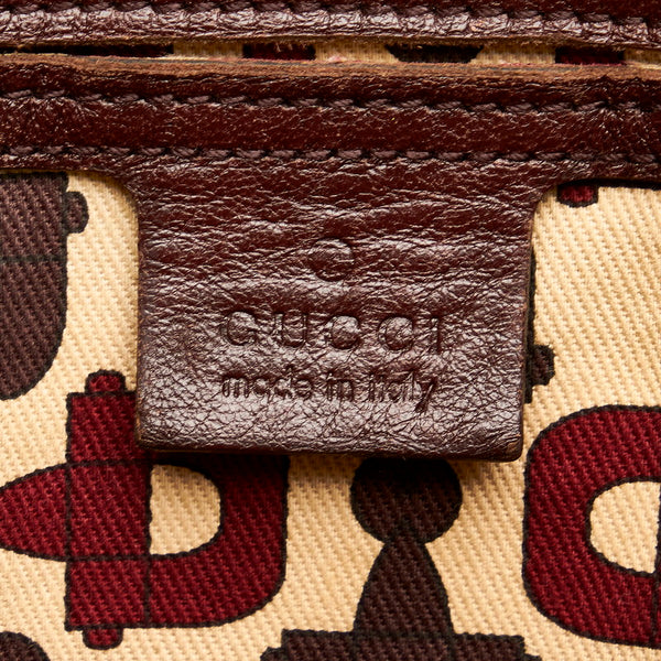 グッチ グッチシマ ハンドバッグ ミニボストン 193603 ブラウン レザー レディース GUCCI 【中古】