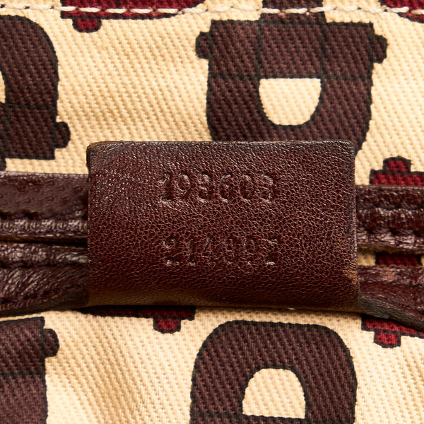 グッチ グッチシマ ハンドバッグ ミニボストン 193603 ブラウン レザー レディース GUCCI 【中古】