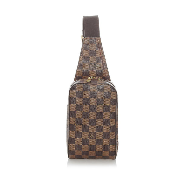 ルイ ヴィトン ダミエ ジェロニモス N51994 ブラウン PVC ボディバッグ メンズ LOUIS VUITTON 【中古】