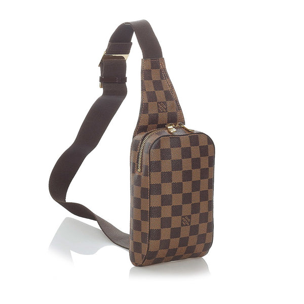 ルイ ヴィトン ダミエ ジェロニモス N51994 ブラウン PVC ボディバッグ メンズ LOUIS VUITTON 【中古】
