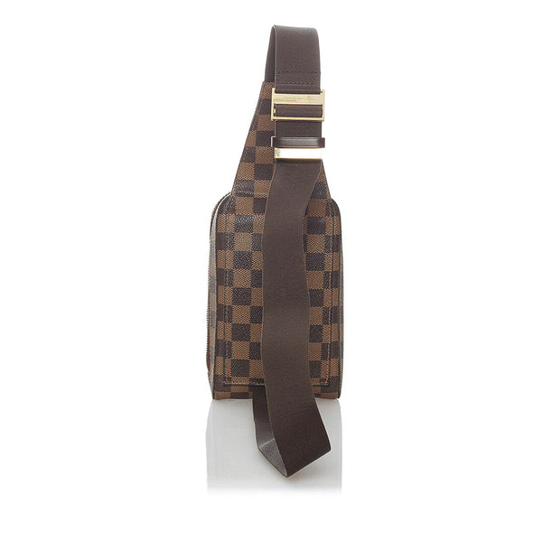 ルイ ヴィトン ダミエ ジェロニモス N51994 ブラウン PVC ボディバッグ メンズ LOUIS VUITTON 【中古】