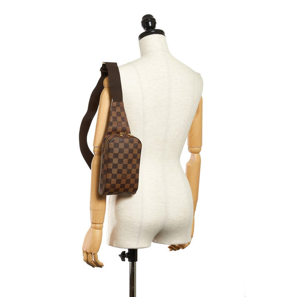 ルイ ヴィトン ダミエ ジェロニモス N51994 ブラウン PVC ボディバッグ メンズ LOUIS VUITTON 【中古】