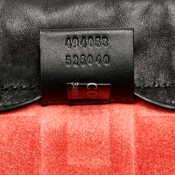 グッチ ドローストリング ロゴ ナップサック リュックサック 516639 レッド レザー レディース GUCCI 【中古】