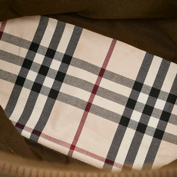 バーバリー 斜めがけ ショルダー カーキ レザー レディース BURBERRY 【中古】