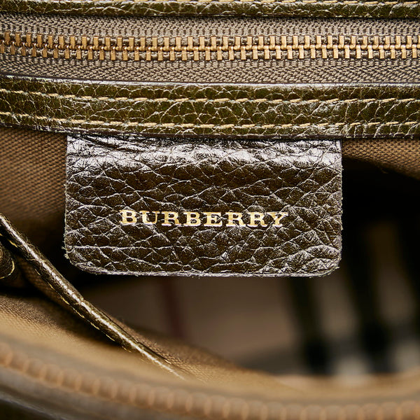 バーバリー 斜めがけ ショルダー カーキ レザー レディース BURBERRY 【中古】