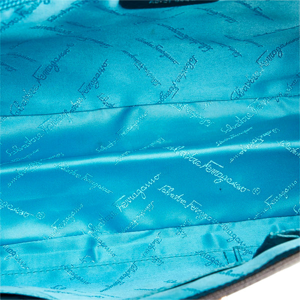 サルヴァトーレフェラガモ ガンチーニ ハンドバッグ AB-21 5322 ブラック レザー レディース Salvatore Ferragamo 【中古】