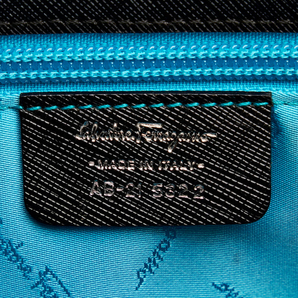 サルヴァトーレフェラガモ ガンチーニ ハンドバッグ AB-21 5322 ブラック レザー レディース Salvatore Ferragamo 【中古】