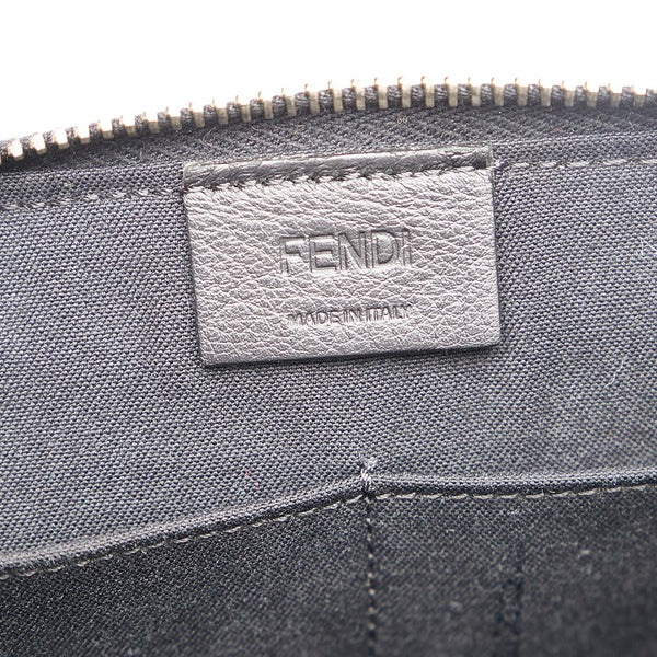 フェンディ バグズアイ モンスター クラッチバッグ 8M0370 ブラック レザー メンズ FENDI 【中古】