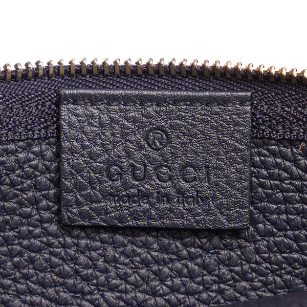 グッチ バンブー リュック バックパック 367899 ネイビー レザー レディース GUCCI 【中古】