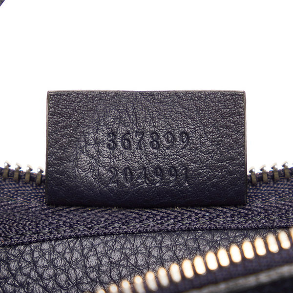 グッチ バンブー リュック バックパック 367899 ネイビー レザー レディース GUCCI 【中古】