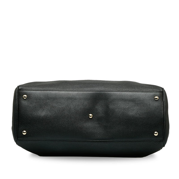 グッチ バンブー ハンドバッグ トートバッグ 323658 ブラック レザー レディース GUCCI 【中古】