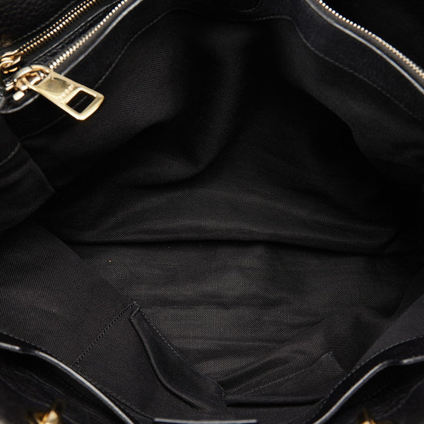 グッチ バンブー ハンドバッグ トートバッグ 323658 ブラック レザー レディース GUCCI 【中古】