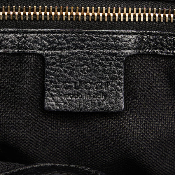 グッチ バンブー ハンドバッグ トートバッグ 323658 ブラック レザー レディース GUCCI 【中古】