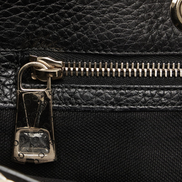 グッチ バンブー ハンドバッグ トートバッグ 323658 ブラック レザー レディース GUCCI 【中古】