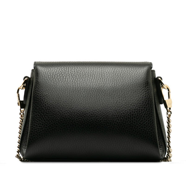 グッチ インターロッキングG チェーン ショルダーバッグ 607720 ブラック レザー レディース GUCCI 【中古】