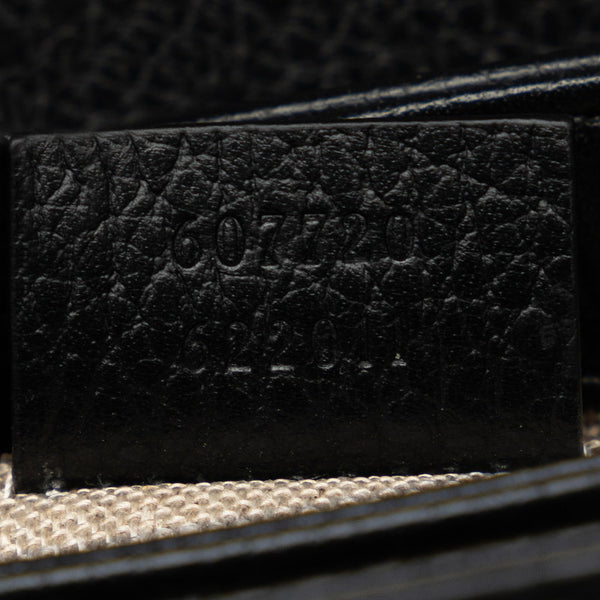 グッチ インターロッキングG チェーン ショルダーバッグ 607720 ブラック レザー レディース GUCCI 【中古】