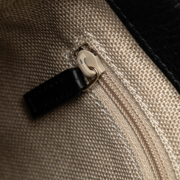 グッチ インターロッキングG チェーン ショルダーバッグ 607720 ブラック レザー レディース GUCCI 【中古】