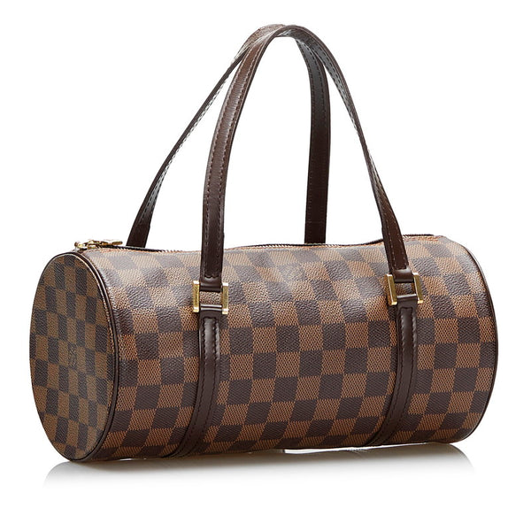 ルイ ヴィトン ダミエ  パピヨン2 ハンドバッグ N51304 エベヌ ブラウン PVC レザー レディース LOUIS VUITTON 【中古】