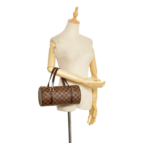 ルイ ヴィトン ダミエ  パピヨン2 ハンドバッグ N51304 エベヌ ブラウン PVC レザー レディース LOUIS VUITTON 【中古】