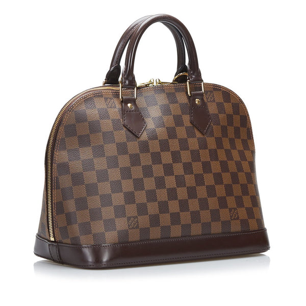 ルイ ヴィトン ダミエ アルマPM ハンドバッグ N53151 エベヌ ブラウン PVC レザー レディース LOUIS VUITTON 【中古】